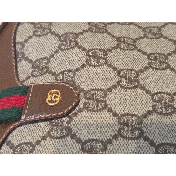Gucci GG Supreme Small Crossbody Web Stripe Vintage Ophidia Bag Brown leather - Picture 11 of 14